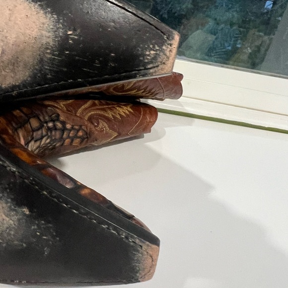 Old Gringo Aladin Brown and Tan Cowboy Boots 7 fits 6.5 - Picture 7 of 12